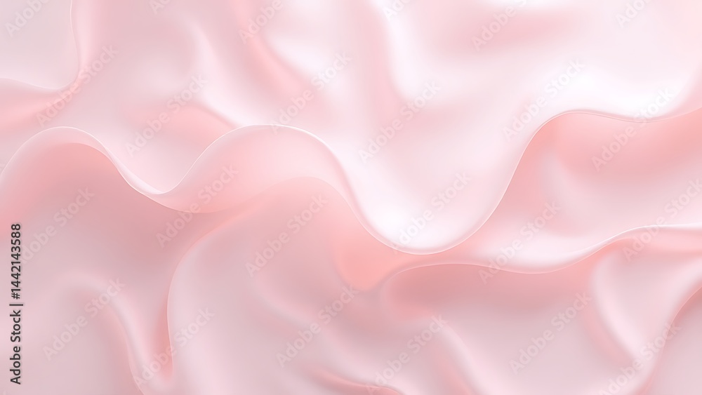 Obraz premium 半透明なピンクジェリーの波紋
