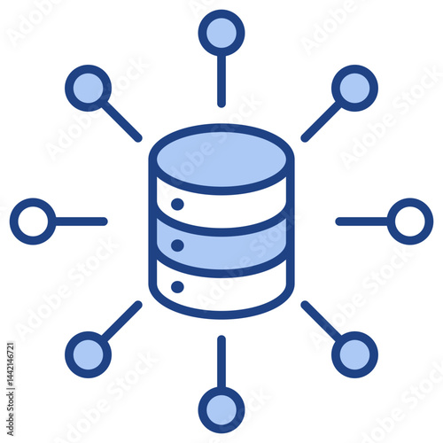 Distributed Blue Icon