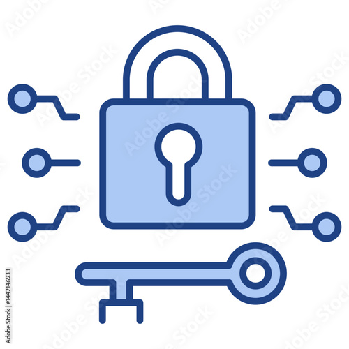 Encryption Blue Icon