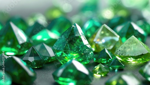 Verdant crystal mineral gem.