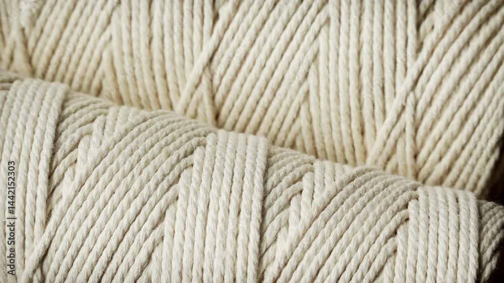 Ball of string extreme close up stock footage
