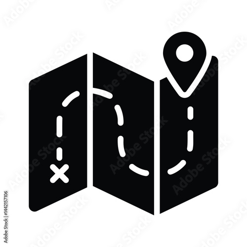 Grab this visually engaging glyph icon of location map