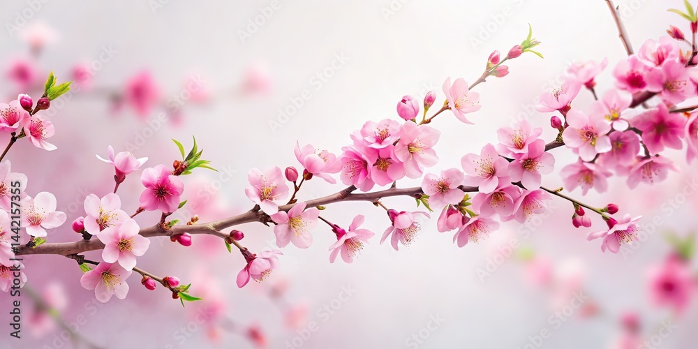Minimalist Cherry Blossom Branches - Spring Background Design