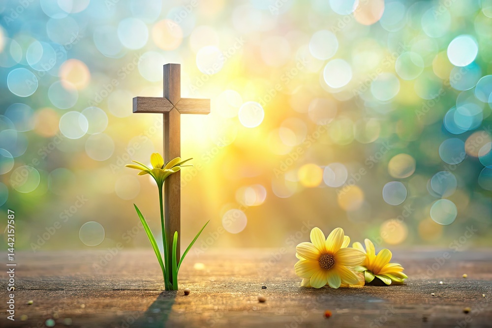Minimalist Easter SVG Design - He Lives, Christian Faith