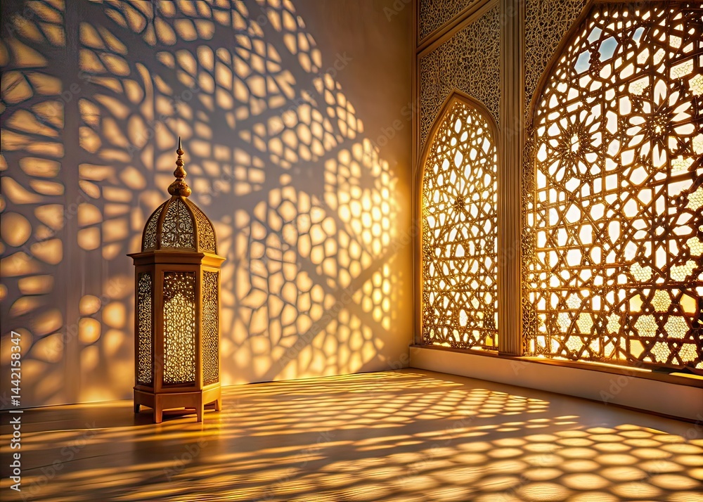Minimalist Islamic Architecture Interior Design - Ornate Shadow & Sunlight