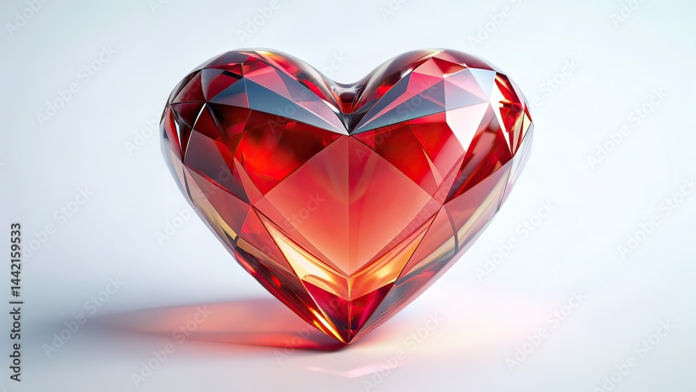 Minimalist Valentine's Heart, Crystal Clear Architectural Photography