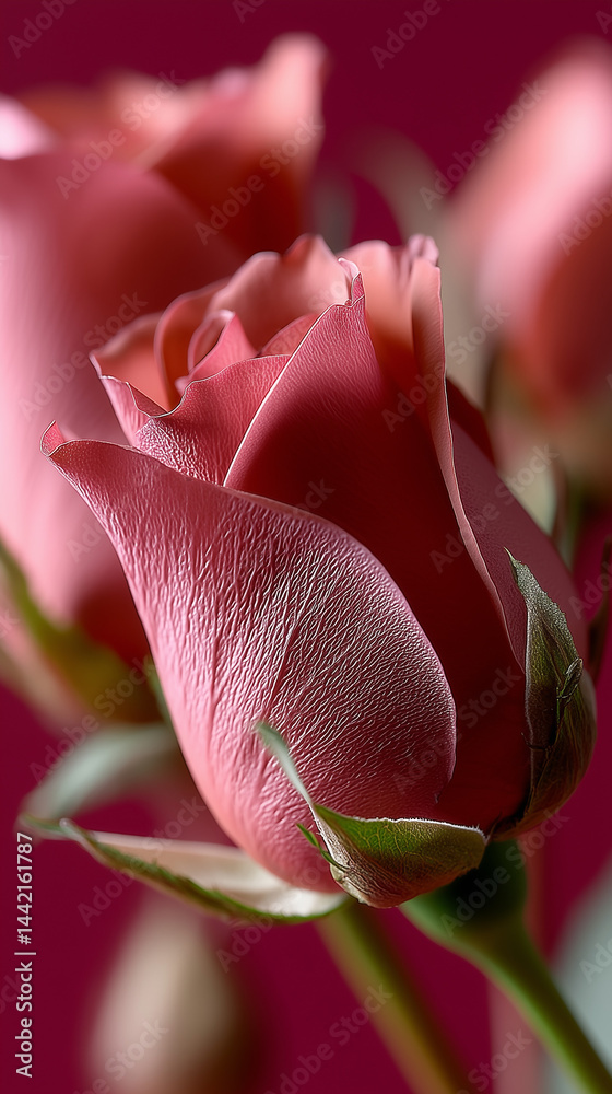 pink rose close up