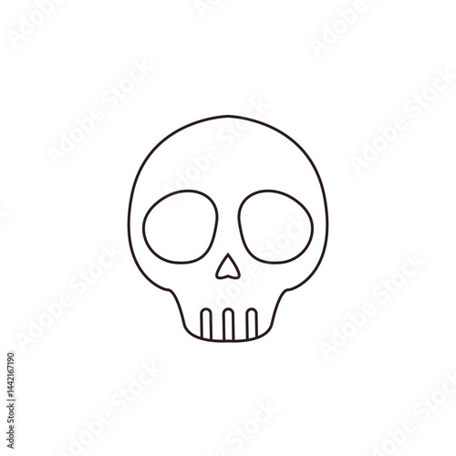 skull death halloween scary toxic emoji vector symbol sign icon illustration