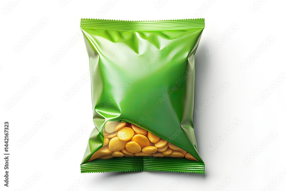 Modern Snack Packaging Mockup - Low Light Close-up