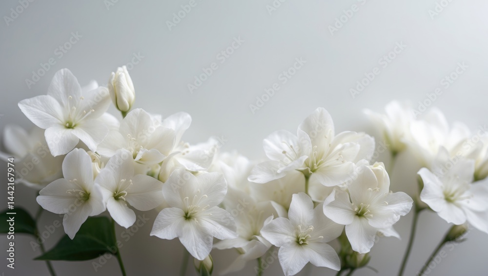 Fototapeta premium Isolated Jasmine blossom against a plain backdrop