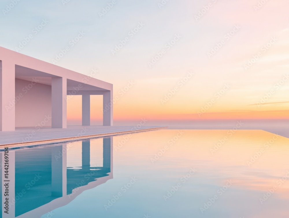 Infinity pool at sunset Infinity pool at sunset
