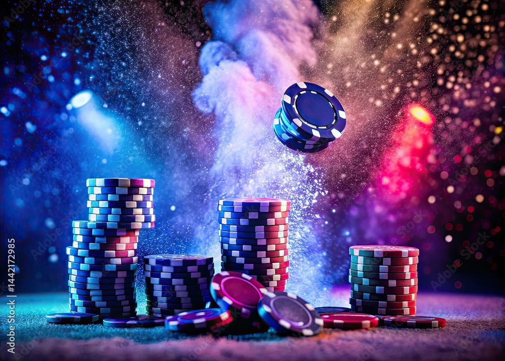 Night Poker Night Chalk Dust, Poker Chips, Chirawa