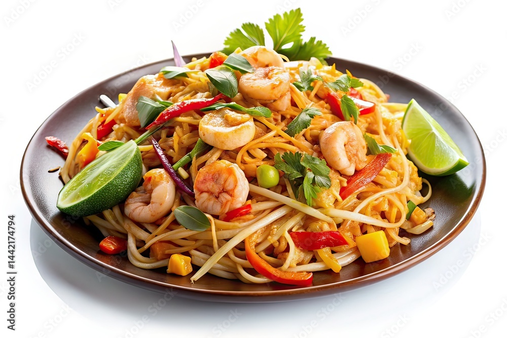 Pad Thai - Delicious Thai Noodle Dish - Asian Food Photography
