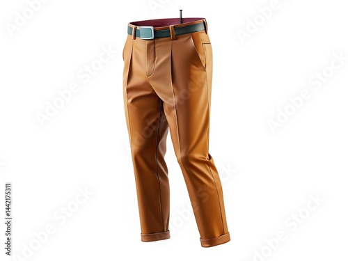 Obraz na płótnie Panoramic Maple Brown Pant Mockup, Artwork Placement AI Photo w salonie