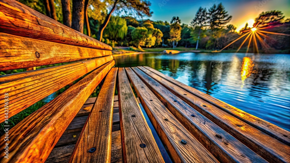 Park Bench Wood Pattern by Lakeside | Aged Wooden Bench Texture