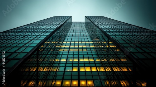 Wallpaper Mural Cityscape, skyscraper, low angle, evening, business Torontodigital.ca