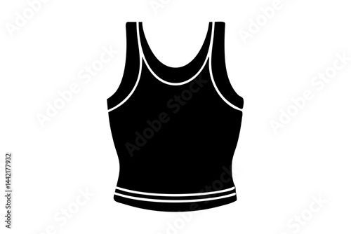 Black singlet silhouette isolated on white sport athletic apparel clothing style, singlet, black, silhouette, athletic, apparel, clothing, sport, undershirt, style, tank, top, wardrobe, vector
