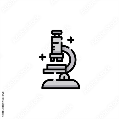 vector microscope icon