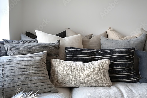 Layered Cushions: Pile up cushions in different textures and sizes on your seating.