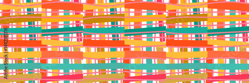 Summer Woven Stripes Seamless Pattern
