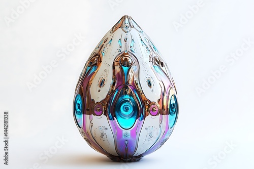 3D Style Teardrop-shaped Robot with Advanced Levitation photo