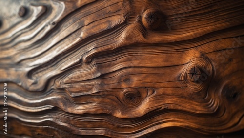 Finish applied to the surface of relief wooden board
