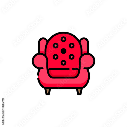 red leather armchair