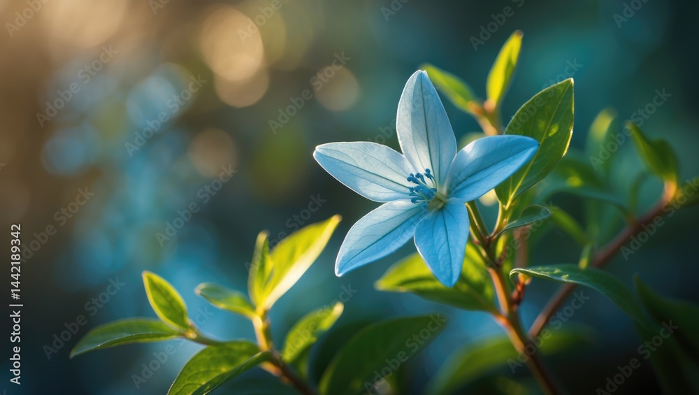 Fototapeta premium Macro Botanical Secrets: Exploring the Intimate Aspects of Jasmine