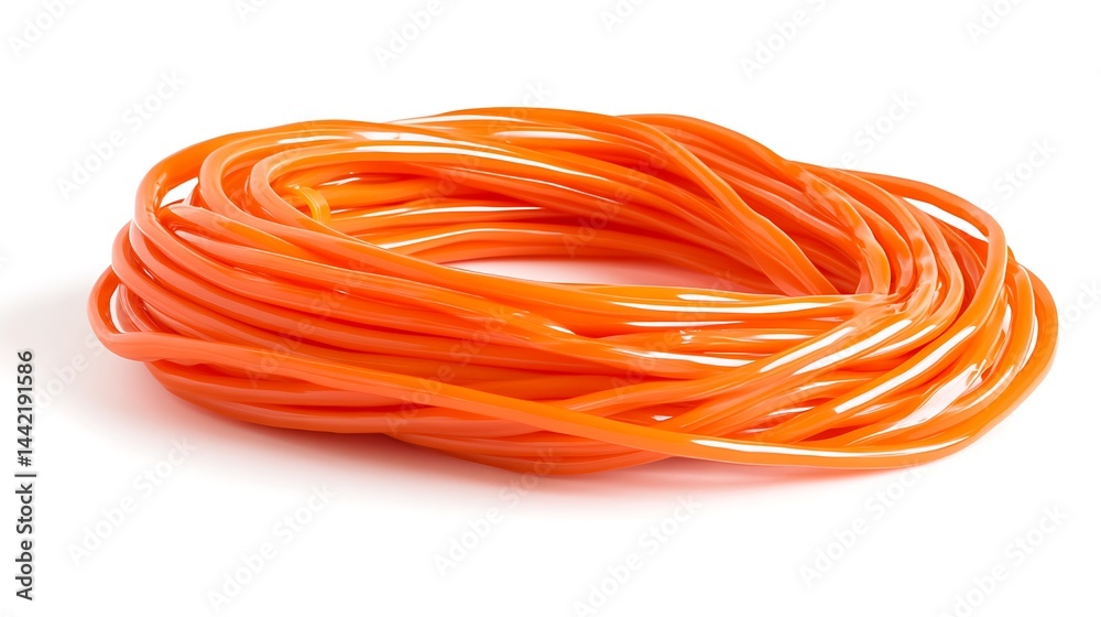 Bright orange, coiled candy Bright orange, coiled candy