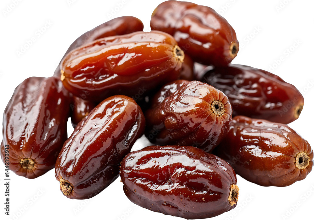 High-Resolution Image of Glossy Dried Dates Isolated on Transparent Background for Food Marketing and Recipe Blogs High-Resolution Image of Glossy Dried Dates Isolated on Transparent Background for Food Marketing and Recipe Blogs