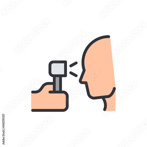 Eye checkup colored icons, minimalist vector illustration ,simple transparent graphic element .Isolated on white background