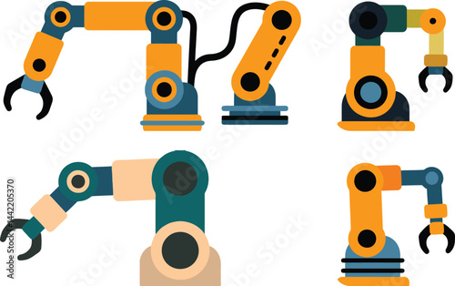 Robotic Manipulator Arm, Vector Illustration of Robot Arm