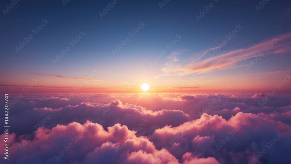 Abstract nature background featuring a colorful cloudy sky at sunset with diagonal gradient colors Abstract nature background featuring a colorful cloudy sky at sunset with diagonal gradient colors