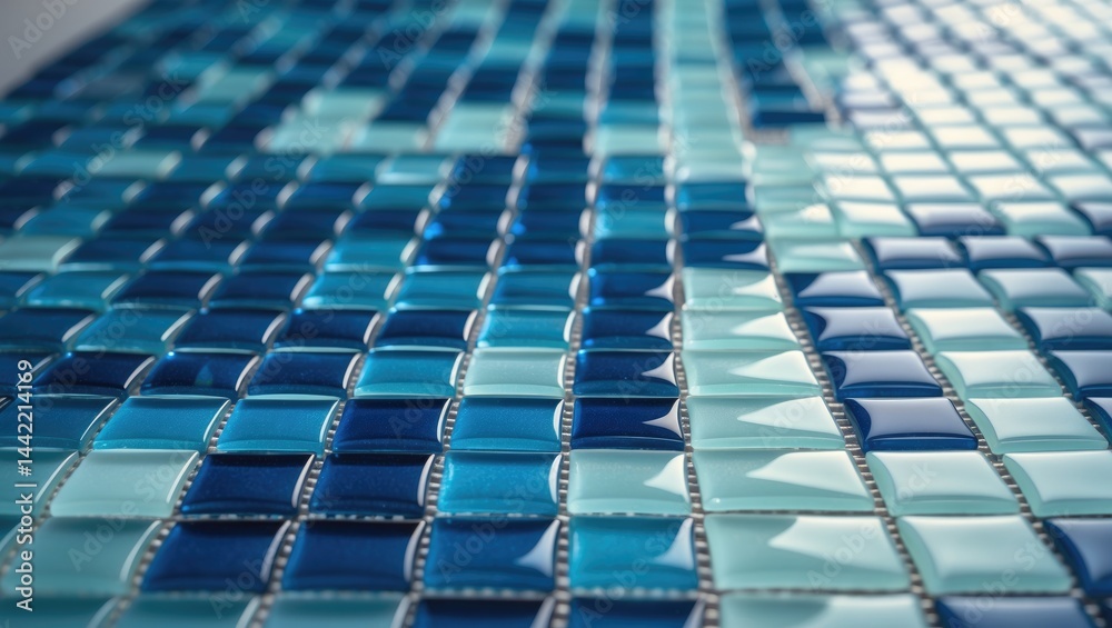 Fototapeta premium Small Square Tiles with Colorful Background