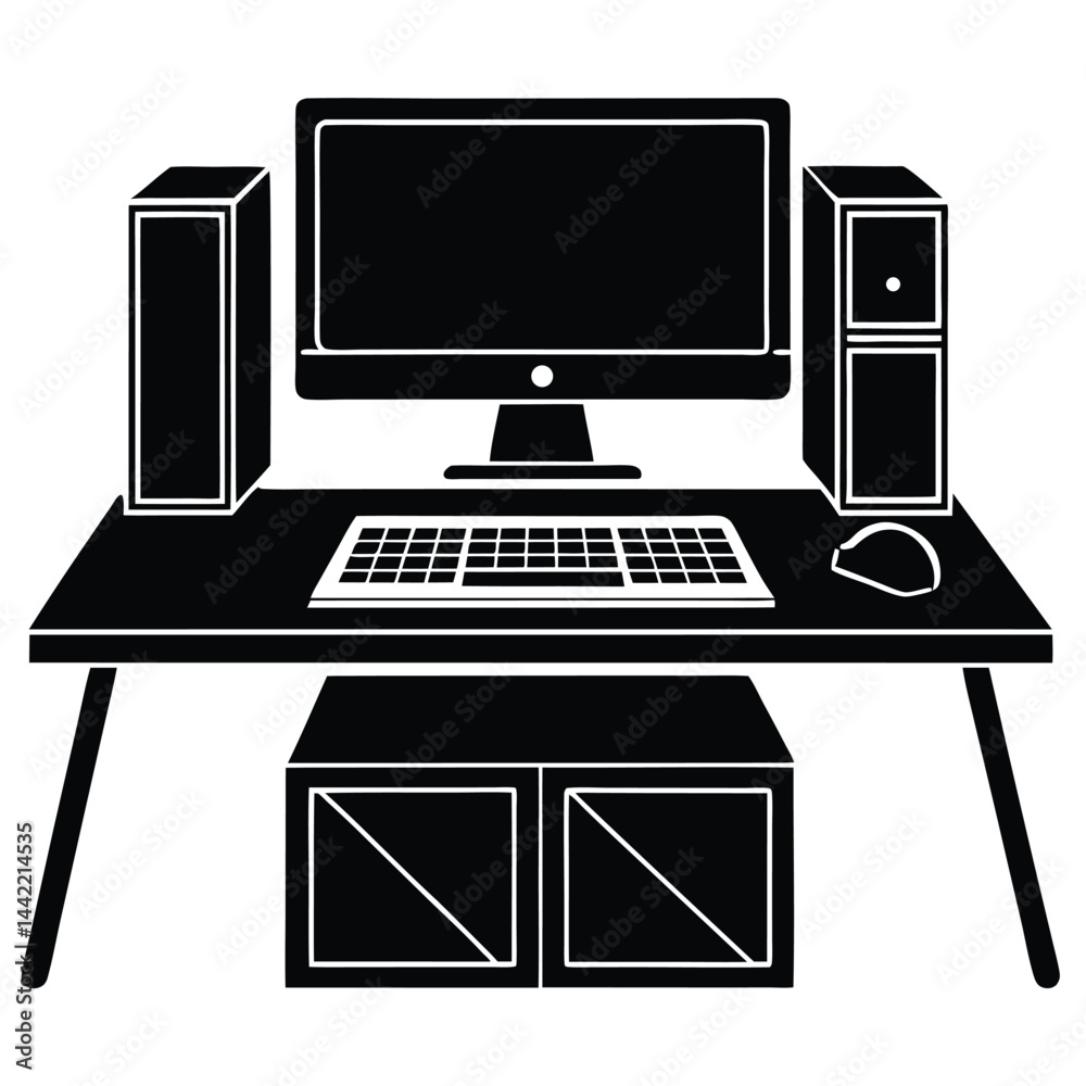 Fototapeta premium High End Graphic Design Computer Setup