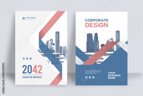 City Background Business Book Cover Design Template