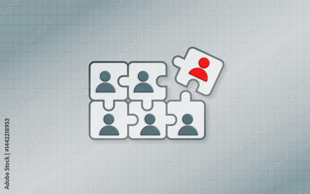 Personal oder Personen Gruppe Puzzle als Grafik Außenseiter Menschen als svg Team Kündigung Personal oder Personen Gruppe Puzzle als Grafik Außenseiter Menschen als svg Team Kündigung
