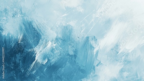 Abstract Blue and White Brush Stroke Background for Artistic Design