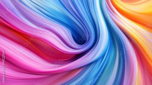 Obraz na płótnie Vibrant Swirls of Colorful Abstract Design with Smooth Texture w salonie