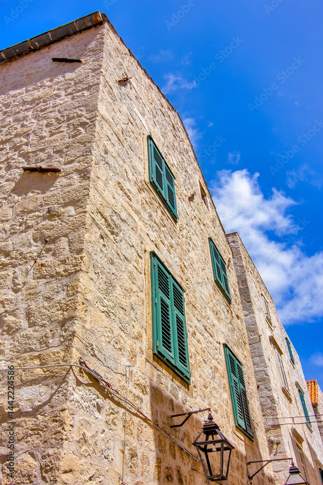 View of the narrow street in Dubrovnik