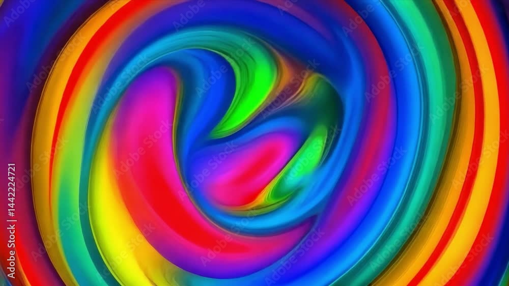 Abstract Rainbow Swirl: Vibrant Colors in Motion
