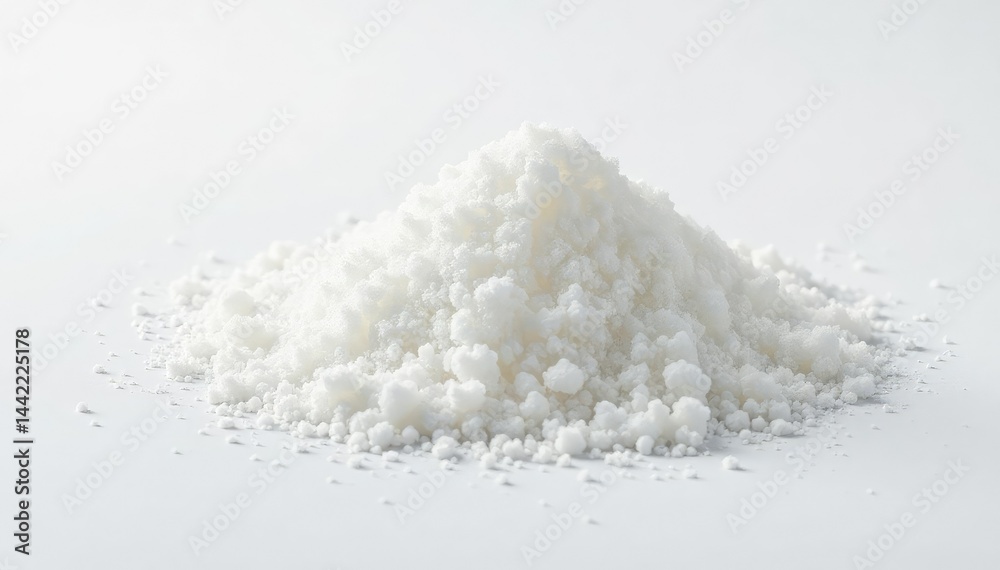 Crystalline sugar granules, bright white backdrop, sparkling, sprinkles, still life Crystalline sugar granules, bright white backdrop, sparkling, sprinkles, still life