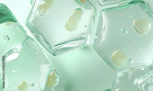 Solid hexagonal structure, molecular structure, biology, medicine, pharmaceuticals, technology, health, green, business, environmental protection, advertising, wallpaper, background map, background
