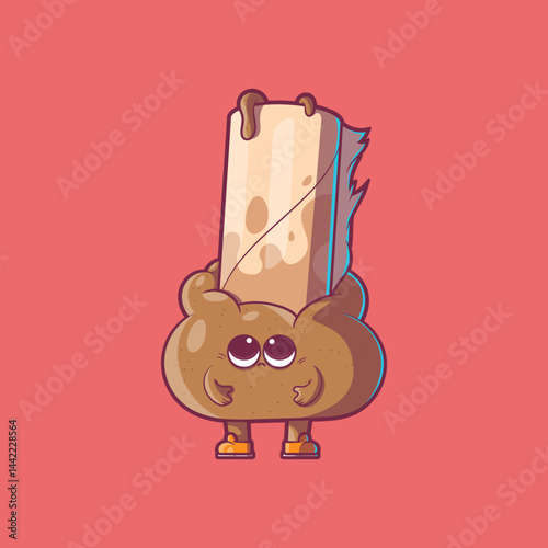 Emoji Character with a sad face vector illustration. Mascot, communication design concept. photo