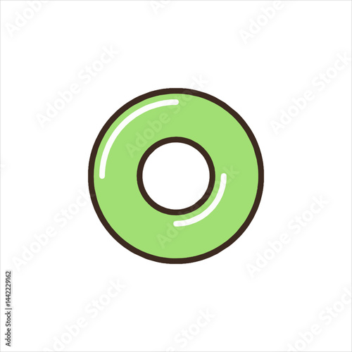 vector illustration of a green circle