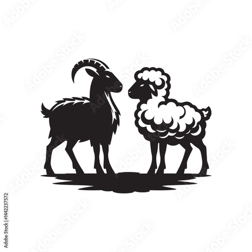 qurbani animal vector silhouette clip art logo illustration