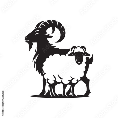 qurbani animal vector silhouette clip art logo illustration