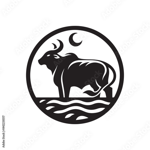 qurbani animal vector silhouette clip art logo illustration