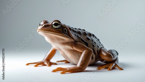 European common frog, detached on white