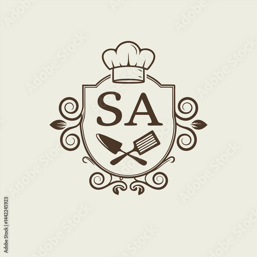 Restaurant logo Chef hat restaurant logo company restaurant logo